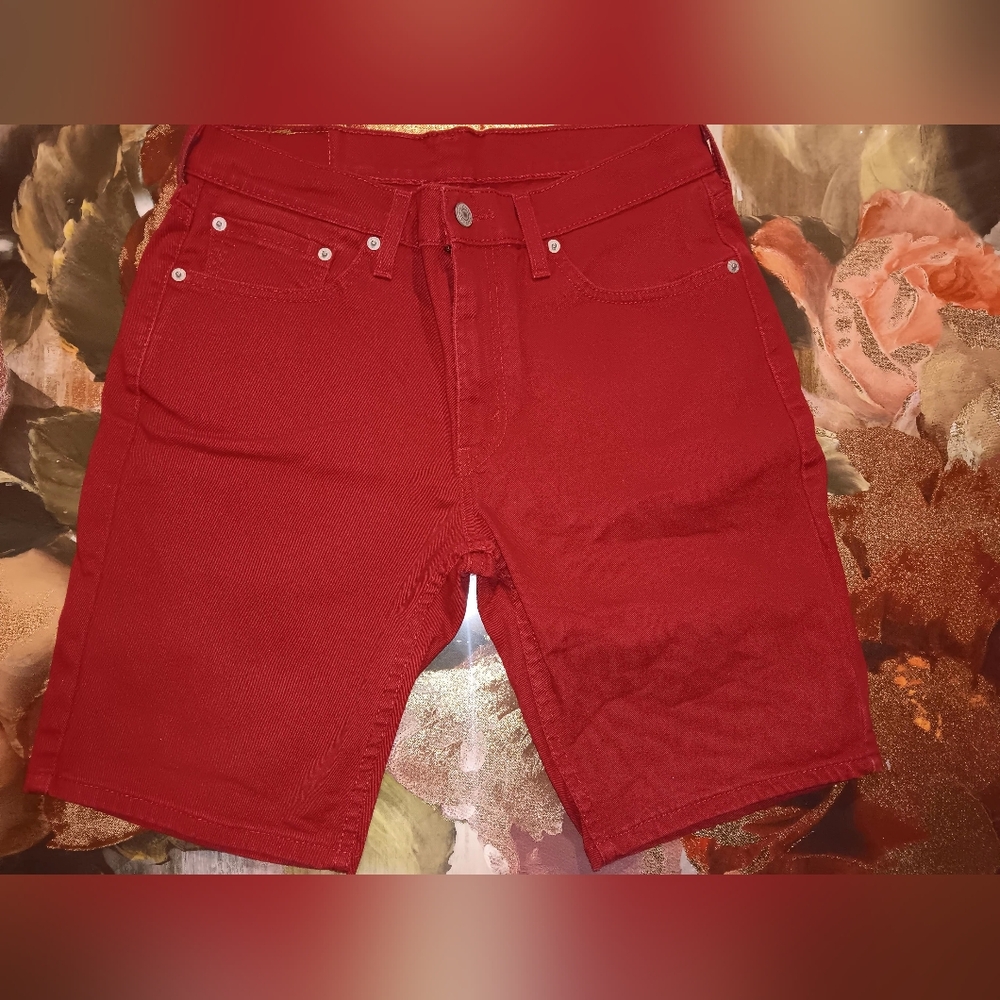 Levi's 511 Men's Vibrant Red Jean Shorts